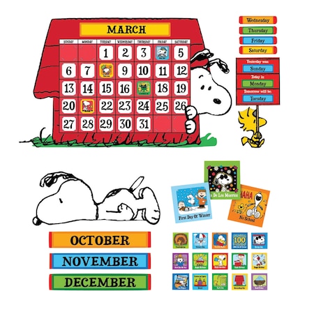 Eureka Peanuts Calendar Bulletin Board Set 847152